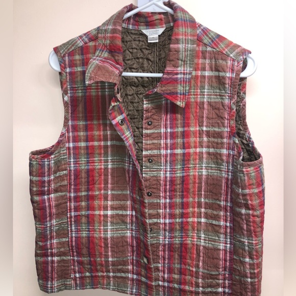 Multi color insulated vest with snap buttons - Picture 2 of 4